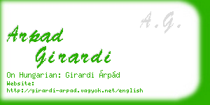 arpad girardi business card