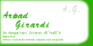 arpad girardi business card